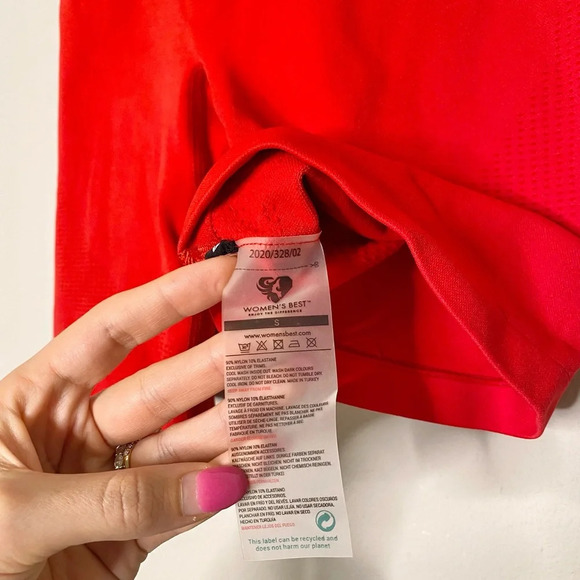 Women’s Best Power Seamless Cycling Shorts Red - Picture 9 of 9